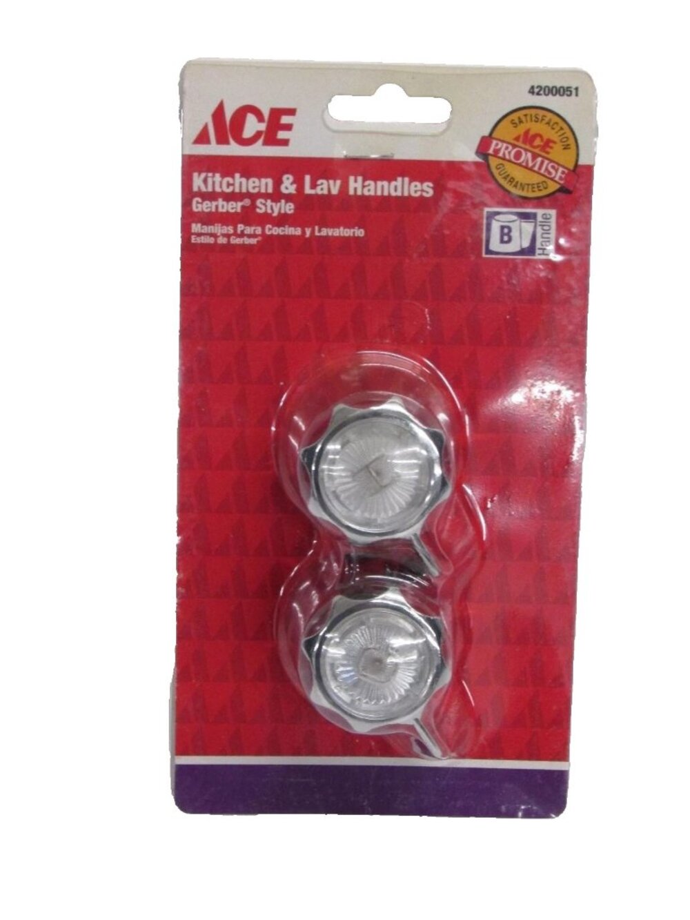 ACE CHROME KITCHEN & LAVATORY HANDLES, GERBER, B HANDLE, #4200051